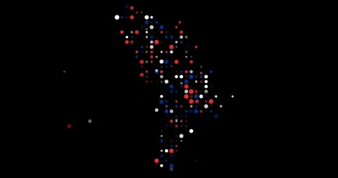 Digital Dots Flying Inward to Construct Moldova Silhouette Graphic Stock Footage 318787065