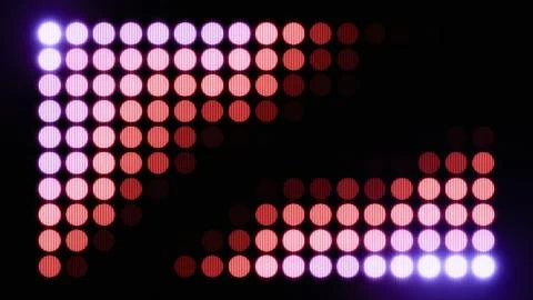 Digital dots glowing on a led display, vintage tech style background Stock Illustration
