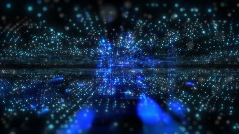 Digital Dots Structure Video stock 282504295