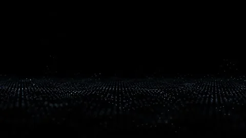 Digital dotted waves with bouncing dots loop slow motion 스톡 동영상 347687272