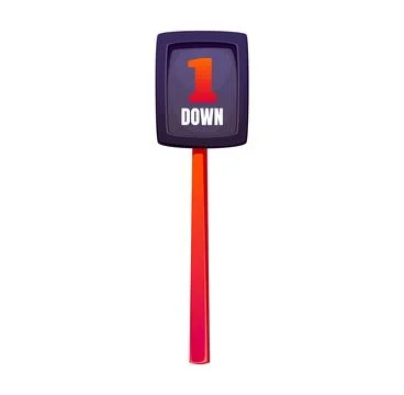 Digital down box indicator, American football game Stock Illustration