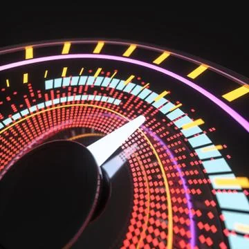 Digital drawing of dashboard with glowing lines, 3d rendering Stockfoto's
