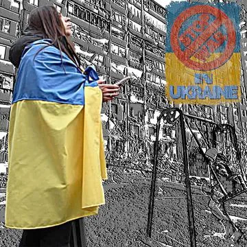 Digital drawing in gray tones - Stop war in Ukraine! #1 Stock Photos