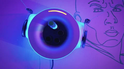 Digital drawing on paper Stock Footage 247846258