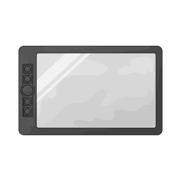 Digital drawing tablet illustration Stock Illustration