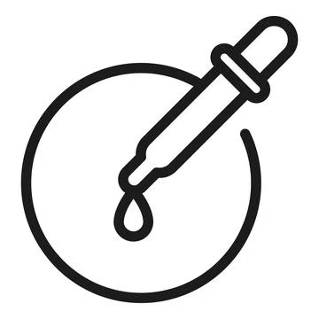 Digital dropper icon outline vector. Edit tool Illustrazione stock