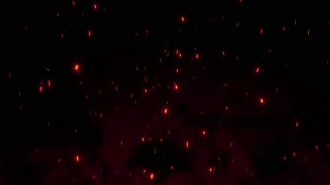 Digital dust particles animation floating on black background Stock Footage 237707746