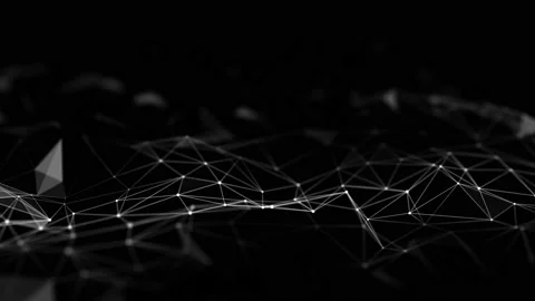 Digital dynamic cyber wave. Abstract futuristic black background. Stock Footage 169360537