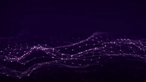 Digital dynamic cyber wave. Abstract futuristic blue background. Stock Footage 169360576