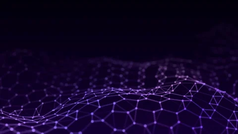 Digital dynamic cyber wave. Abstract futuristic hexagon background. Stock Footage 275845889