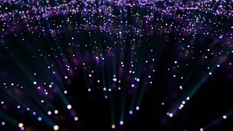 Digital dynamic particle wave, data flow, technology background, motion waving Stock Footage 300797775