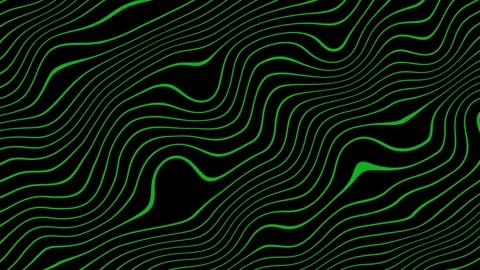 Digital dynamic wave. Abstract animated outline topographic contour map black Video stock 264113622