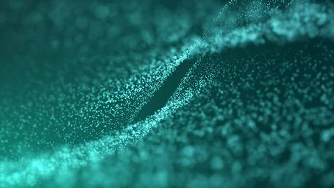 Digital dynamic wave of dots. Network connection structure. Stock Illustration