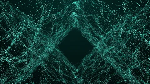 Digital Dynamic Wave Of Dots Video Animated Background Stock-Footage 337706295