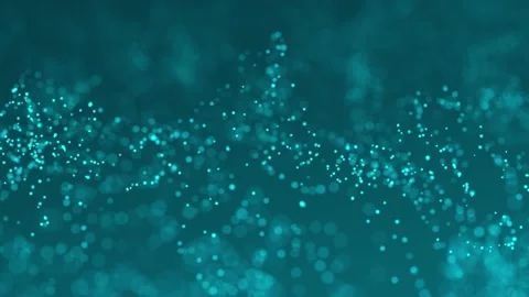 Digital dynamic wave of particles. Abstract blue futuristic background. Stock Footage 154861901