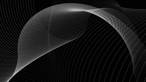 Digital dynamic wave of particles. Abstract dark futuristic background Stock Footage 202603201