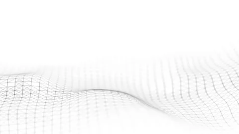 Digital dynamic wave of particles. Abstract white futuristic background. Stock Footage 275863097