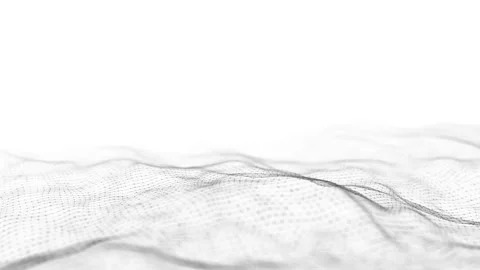 Digital dynamic wave of particles and lines. Abstract white background. Stock Footage 310312709