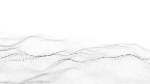 Digital dynamic wave of particles and lines. Abstract futuristic background. Stock Footage 310312938