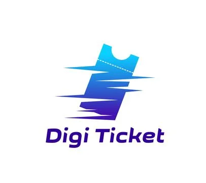 Digital e ticket icon represents innovation Stock Illustration