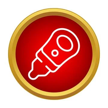 Digital ear thermometer icon measuring body temperature Stock Illustration