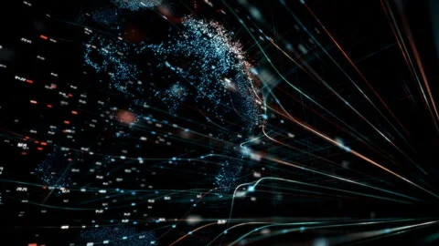 Digital Earth And Grids Stock Footage 289307567