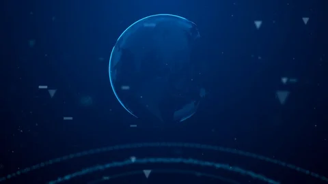 Digital Earth Background 03 動画素材 87196091