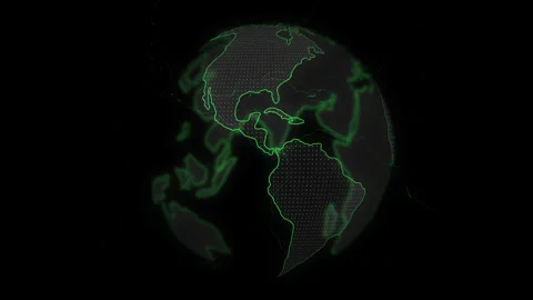 Digital earth, Concept 3d animation social future technology abstract business. Stock Footage 274568436