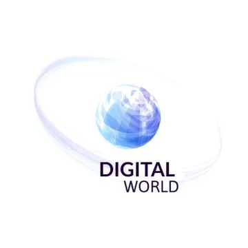 Digital earth concept symbol Illustrazione stock