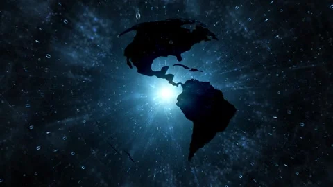 Digital earth cyberspace data rotation Stock Footage 318773881