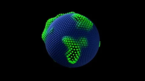 Digital Earth Globe Network Animation Stockbeeldmateriaal 309543976