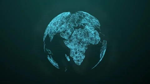 Digital earth globe. Shine abstract Digital Globe. Global Connection Lines. Stock Footage 263774459