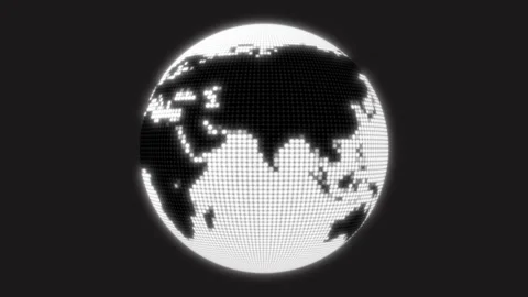 Digital earth globe spinning in outer space Stock Footage 325920003