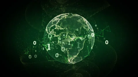 Digital Earth Green Video stock 38897010