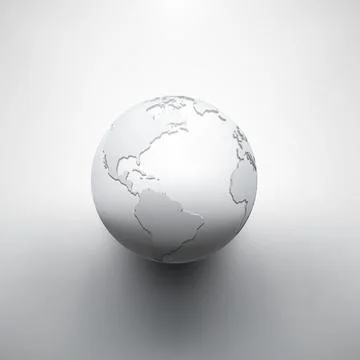 Digital Earth image of globe Stock Illustration