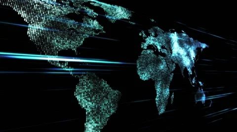 Digital earth map Stock Footage 62783112