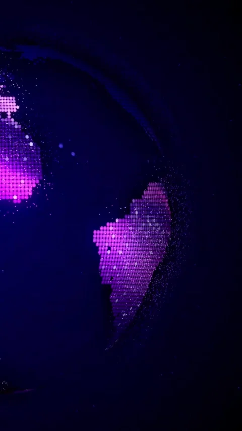 Digital earth map with tech elements. Sophisticated background for global c.. Stock Footage 308743728