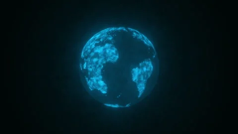 Digital earth rotating, social future technology concept Stock Footage 348263852