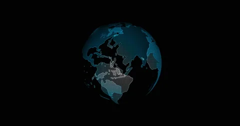 Digital earth rotating,Concept 3d animation social future technology abstract 스톡 동영상 152891660