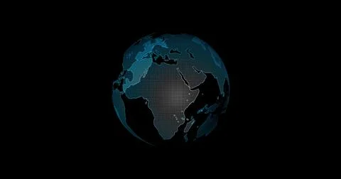 Digital earth rotating,Concept 3d animation social future technology abstract 스톡 일러스트