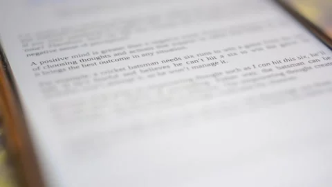 Digital ebook scroll on iphone display. iphone e book. Stock-Footage 279890249