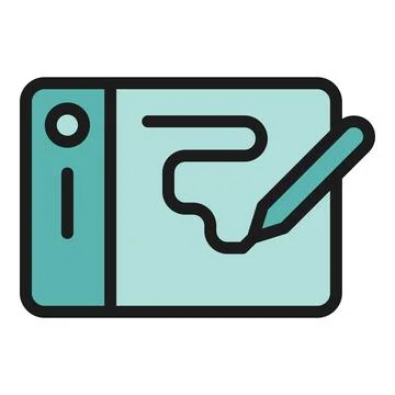 Digital edit tablet icon vector flat Stockillustratie