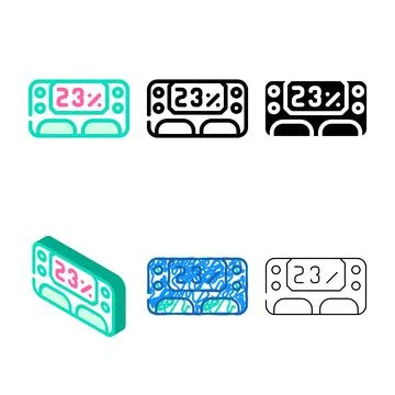 Digital edition body fat meter color icon vector Stock Illustration