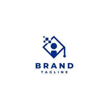 Digital Education Logo Stock Illustration
