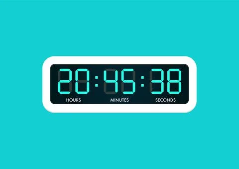Digital electric alarm clock Illustrazione stock