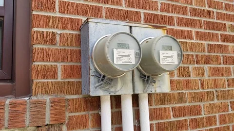 Digital Electric Meter Stock Footage 91192424