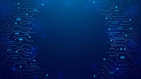 Digital electronic circuit board 스톡 일러스트