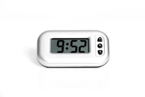 Digital electronic clock Stock Photos
