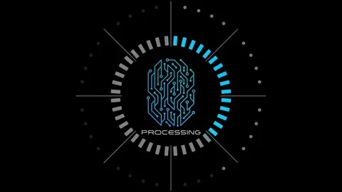 Digital Electronic Security Authentication animated Interface Stock Footage 84333791