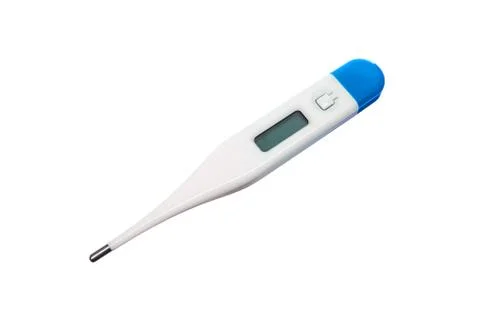 Digital electronic thermometer isolated on white background Stock Photos